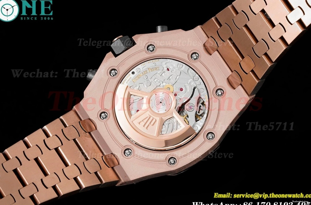 Gold 42mm Blue Oak Royal Offshore APF A7750 RG RG 0303